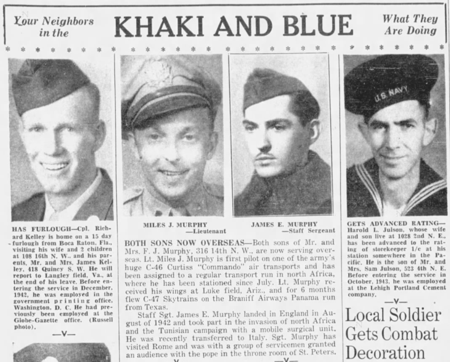 Khaki and Blue section